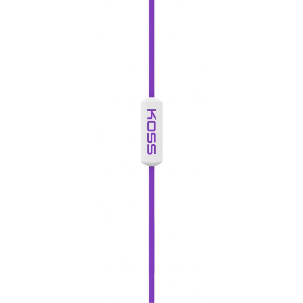 Наушники KOSS KEB15i Purple, Mini jack (3.5 мм), вакуумные, микрофон на проводе, кабель 1.2 м
